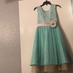 Rare Edition teal with gold dress
